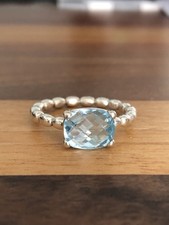 Pandora Cool Breeze Blue Topaz Ring With Box Size 60 - S925 ALE Discontinued