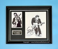 Chuck Berry Stunning Hand Signed Rock & Roll Music Photo Handmade Display & COA
