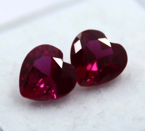 Natural ruby heart shape - 7, mm