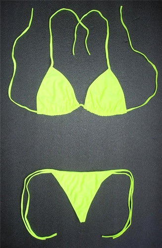 Sexy neon yellow string - neon, g-string