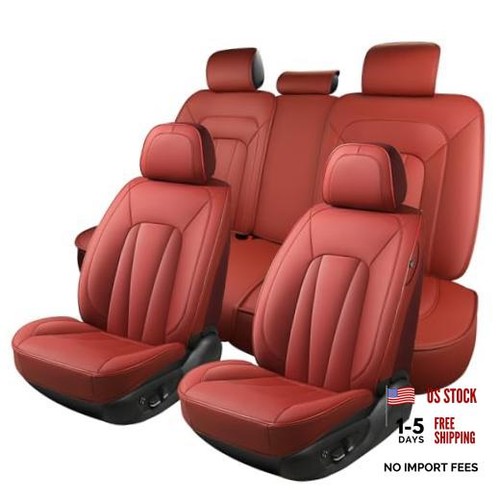Full set red leather - of,