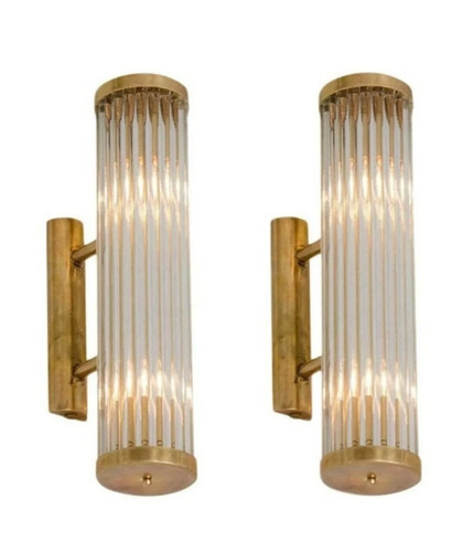 Pair vintage art deco light - art,