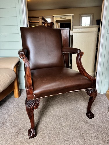 Brown leather gainsborough - leather,