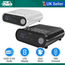 ALARM CLOCK DAB RADIO WHITE BLACK I-BOX SUNRISE