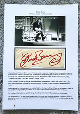 Chuck Berry Hand Signed Page