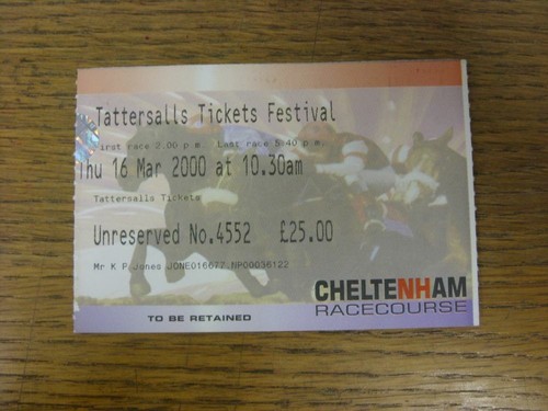 2000 ticket horse - ticket:,