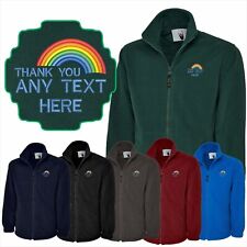 We Support Our Heroes THANK YOU Rainbow Embroidered Fanbase Staff Fleece Jacket