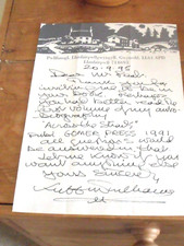 Sir Kyffin Williams Original Letter Dated 1995 Visual Letterhead