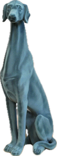 Resin flocked greyhound dog - greyhound,