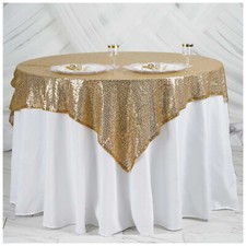 Glitter Sequin Tablecloth Overlay Table Cloth Cover Wedding Party Decorations UK