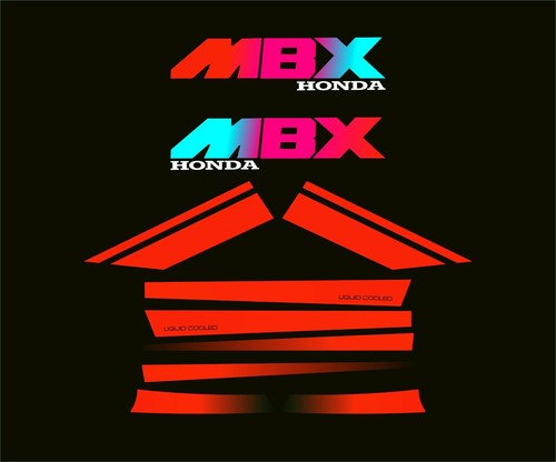 Honda mbx50 rainbow decal set - rainbow,