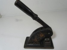 Antique Metal Letterhead Address Paper Embossing Press Floral Design Oxhey