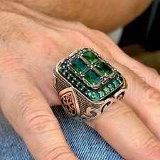 Men Handmade Large Ottoman