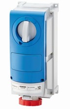 Gewiss 32A 3 Phase Switched Interlock Socket 4 Pin  3P+E IP66 GW66519 Farm Power