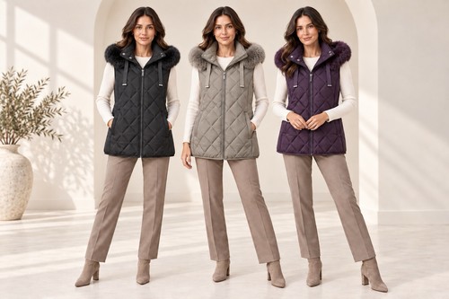 Women quilted hooded gilet - women’s,