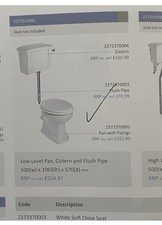 Unused Low Level Pan And  Toilet Cistern 