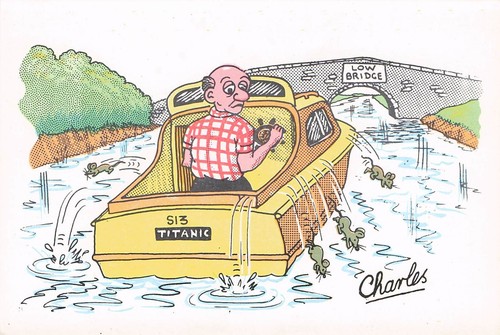 Vintage comic postcard - comic,