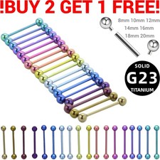 Anodized Titanium Tongue Bar