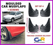 Rubbert Car Mud Flaps Splash guards set of 4 front and rear for Peugeot 406