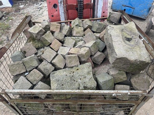 Reclaimed granite cube - reclaimed,