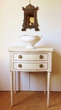 GEORGE III STYLE "GUSTAVIAN PAINTED" 2 DRAWER SIDE TABLE/BEDSIDE TABLE/CHEST
