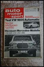 AMS AUTO MOTOR SPORT 2/68 BMW