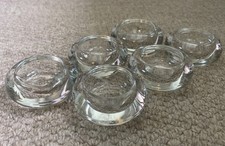 6x Clear Glass Tea Light