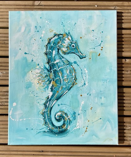Seahorse original acrylics - seahorse,