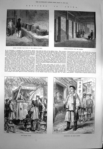 Original old antique print - antique,
