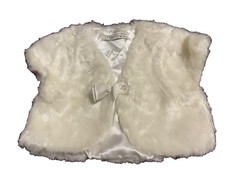 Ivory Faux Fur Childs Shrug Wedding Formal Party Age 3-4