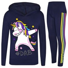 Kids Navy Girls Unicorn