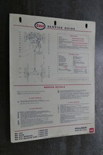 Hillman Minx Mk VIII Service Guide Chart Car Automobilia Garage