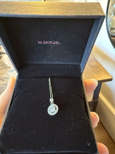 Samuel silver necklace worn - h.samuel,