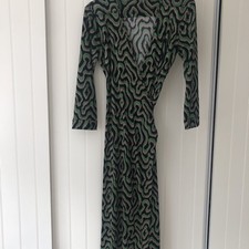 Jaeger Silk Wrap Dress - 100% Silk Dress Cocktail Occasion Size Medium