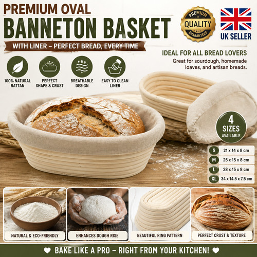 Premium oval banneton basket - oval,