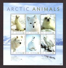 M28784 St Kitts 2010 Arctic Animals m/s UMM Sg1013 Cat £11
