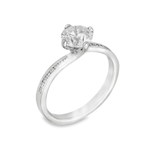 18ct white gold diamond twist - diamond,