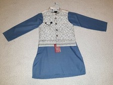 Boys Kurta Kameez Shalwar Eid suit pakistani 5 to 6 years size 22 Ref L5 22