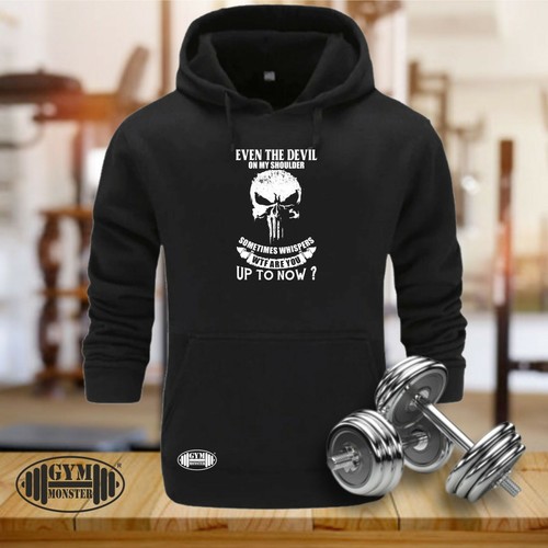 Evil skull hoodie gym clothing - skull,