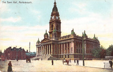 POSTCARD - HAMPSHIRE - PORTSMOUTH - THE TOWN HALL - POSTED 1905