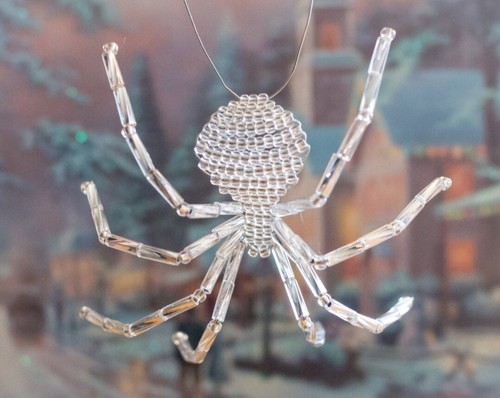 Silver christmas spider - christmas,
