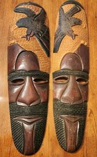 (2) Vintage Jamaican Carved