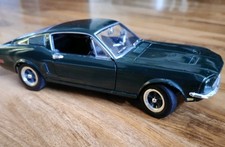 1:18 *RARE* ERTL FORD MUSTANG  BRITISH RACING GREEN LHD Model Car 1968 BULLIT