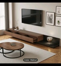Extendable TV Stand Walnut