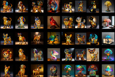 3D Animal Table Lamp Series Night Light Retro Desk Lamps