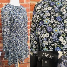Next Size 12 Blue Floral Dress