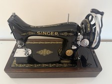 Vintage 1935 Hand Crank 99K Singer Sewing Machine With Case Made In USA In VGC