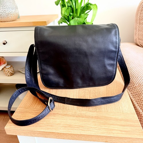 Jolis black leather handbag - black,