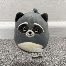 Squishmallows Randy The Raccoon 3.5” Soft Toy Plush Teddy Bear Bag Clip Keyring