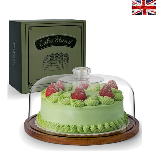 Elegant acacia wood cake - cake, stand